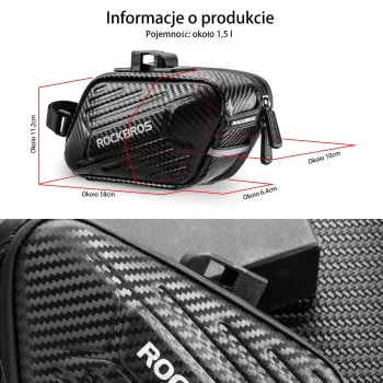 ROCKBROS B59 kolesarska torba za sedež 1,5L – črna