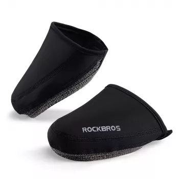 ROCKBROS LF1030 vetrovne termo prevleke za prste za kolesarske čevlje, črne, EU 36-42
