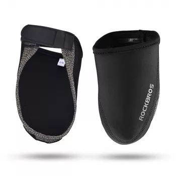 ROCKBROS LF1030 vetrovne termo prevleke za prste za kolesarske čevlje, črne, EU 36-42