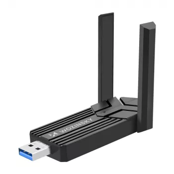 Wozinsky WAX-1800 dvopasovni brezžični USB 3.0 WiFi 6 adapter - črn