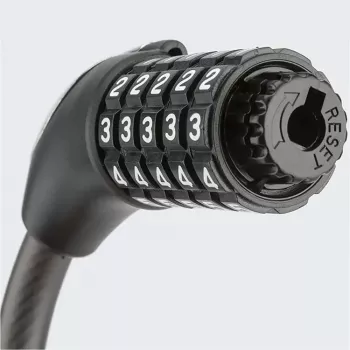 ROCKBROS RKS531 5-mestna številčna kabelska ključavnica z LED, 180 cm, črna