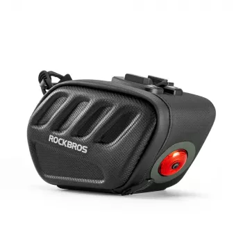 Rockbros C61 torba za sedež s pametno zadnjo lučjo, 0,45 L, črna