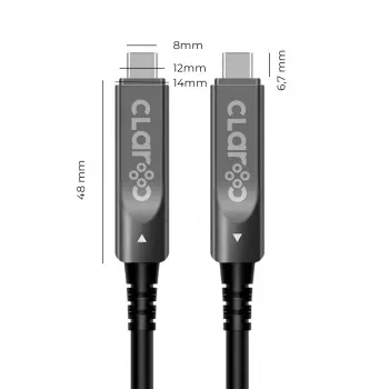 Claroc USB-C 4K@60Hz 10 m aktivni optični kabel