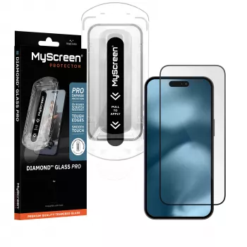 MyScreen Diamond Glass Pro Fit Frame zaščitna folija iz kaljenega stekla za Apple iPhone 16 Pro