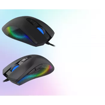 AQIRYS Phoenix žična RGB igralna miška, 12000 DPI, črna