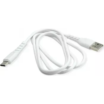 BIOND kabel USB-A na USB-C 1m bel iz reciklirane plastike - polnjenje in prenos podatkov