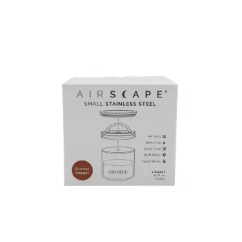 Airscape posoda za aromo iz nerjavnega jekla, majhna, brušeni baker