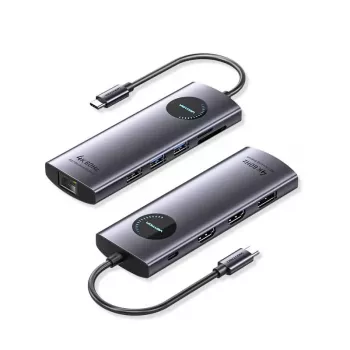 VENTION USB-C 10-v-1 priklopna postaja 8K 30Hz 100W PD z LED zaslonom
