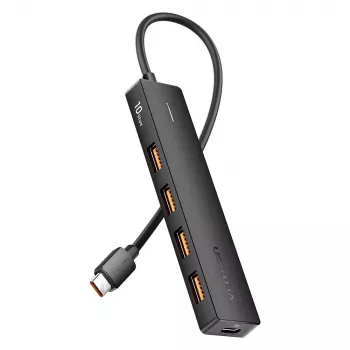 VENTION USB-C na USB 3.2 Gen 2 hub s 100W PD, 0,15m, črn