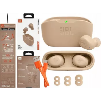 JBL Wave Buds prave brezžične ušesne slušalke bež