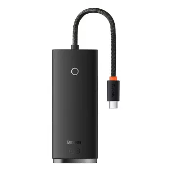 Baseus Lite Series USB-C hub adapter 4x USB 3.0 25cm črn