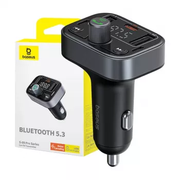 Baseus S-09 Pro Bluetooth FM oddajnik (črn)