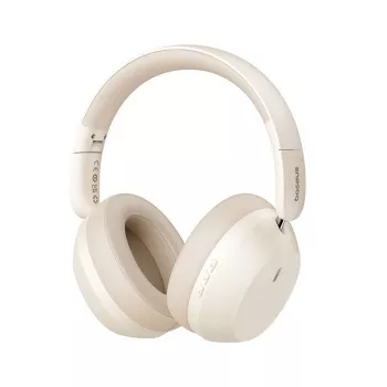 BASEUS BASS 35 MAX Bluetooth 5.3 naglavne slušalke bež