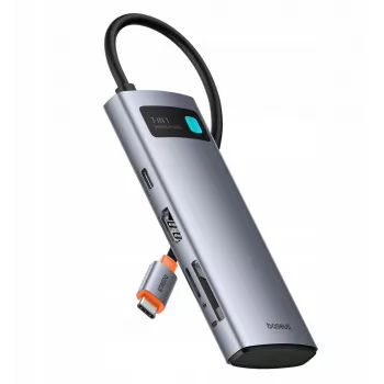 Baseus Metal Gleam 7-v-1 USB-C hub HDMI 4K 60Hz 3x USB 3.0 USB-C PD SD microSD siv