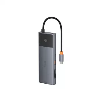 Zvezdišče USB-C Baseus Metal Gleam II 10-v-1 HDMI USB-A USB-C RJ45 SD/TF - Space Gray