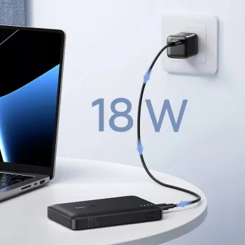 Baseus EnerFill FP21 10000 mAh 22,5W USB-A USB-C prenosni polnilnik črn