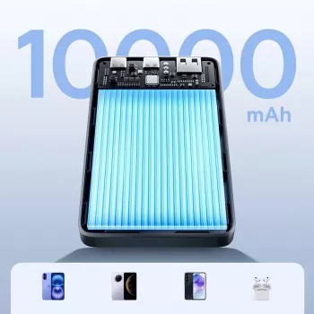 Baseus EnerFill FP21 10000 mAh 22,5W USB-A USB-C prenosni polnilnik črn
