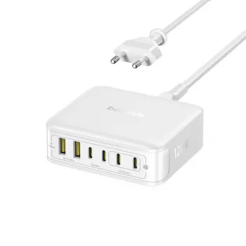 Baseus EnerFill FH21 120W 4xUSB-C + 2xUSB-A GaN polnilna postaja, bela