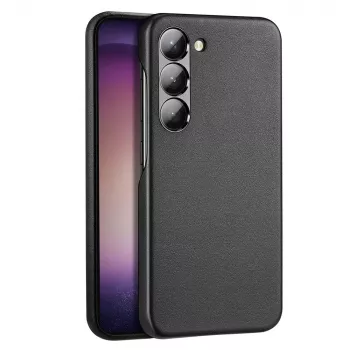 Dux Ducis Grit ovitek za Samsung Galaxy S23+ – eleganten hrbet iz umetnega usnja – črn