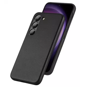 Dux Ducis Grit ovitek za Samsung Galaxy S23+ – eleganten hrbet iz umetnega usnja – črn