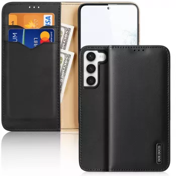 Dux Ducis Hivo ovitek flip z denarnico za Samsung Galaxy S23+ z RFID-zaščito, črn