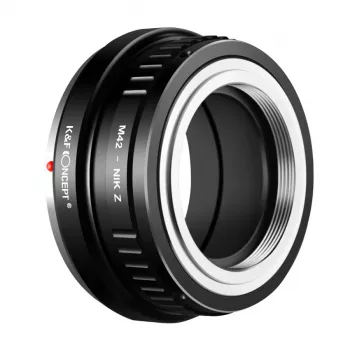 K&F Concept adapter za objektiv M42 na Nikon Z-Mount za Nikon Z5 Z6 Z7 Z50 Zfc Z9 Z8 Z30, črn
