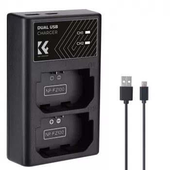K&F Concept dvojni USB polnilnik za baterijo Sony NP-FZ100 - KF28.0010