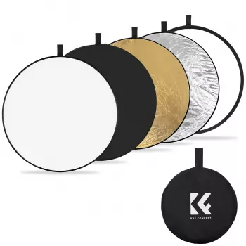 K&F Concept 5-v-1 okrogel reflektor 110cm z difuzorjem in torbo - KF18.0003