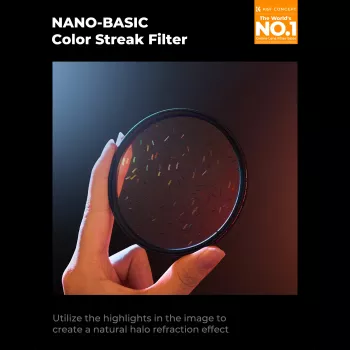 K&F Nano-B MRC filter z zvezdnim sijem in mavričnim odsevom 62mm
