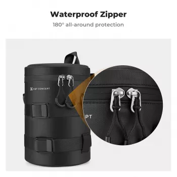 K&F Concept neprepustna torba za objektiv 15x11cm M z mehom