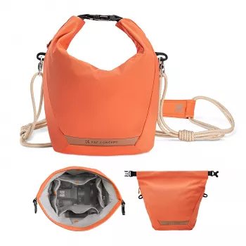 K&F Concept čez ramo sling torba 5L oranžna za kamero in pametni telefon