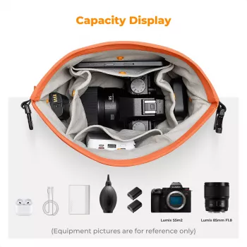 K&F Concept čez ramo sling torba 5L oranžna za kamero in pametni telefon