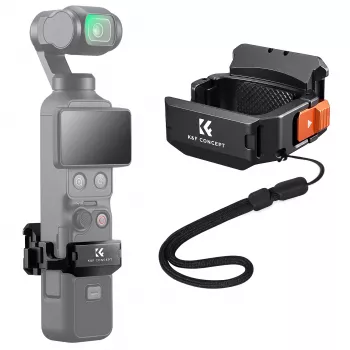 KF vmesniški adapter zaščitni okvir za DJI Osmo Pocket 3 / 4 z držalom GoPro in navojem za stojalo 1/4 inch - črn