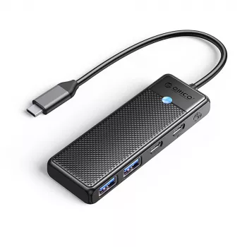 ORICO PAPW2AC-C3 USB-C hub, 2x USB-A 3.0 + 2x USB-C 3.0, črn