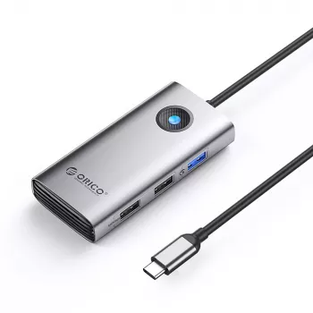 ORICO PW11-5P USB-C hub priklopna postaja 1x USB-A 3.0 + 2x USB-A 2.0 + 1x USB-C PD + 1x HDMI – siva