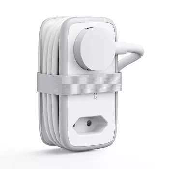 ORICO APP 15,5W 5-v-1 podaljšek z vtičnicami z 2x AC, 2x USB-A, 1x USB-C – belo
