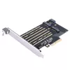 ORICO PDM2 PCIe 3.0 x4 M.2 NVMe & SATA SSD adapter kartica – črna