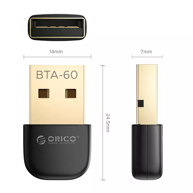ORICO BTA-60 Bluetooth 6.0 USB adapter, črn