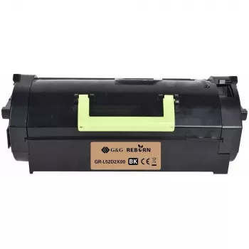 G&G Reborn kartuša s tonerjem, združljiva z Lexmark 522X/52D2X00, črna, 45000 strani, obnovljena 21310