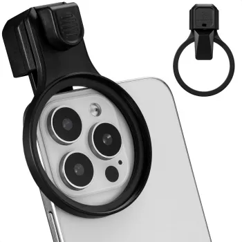 K&F Concept držalo s sponko za pametni telefon za 58mm filtre in objektive - črno