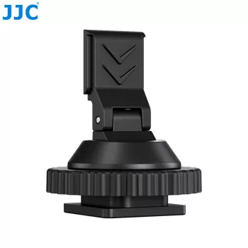 JJC HC-DMN adapter za vročo čevelj na 1/4-palčni-20 navoj za držalo mikrofona, črn