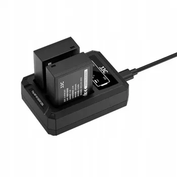 JJC dvojni USB-C polnilnik za 2x Fujifilm NP-W126 / NP-W126S baterijo DCH-W126TC