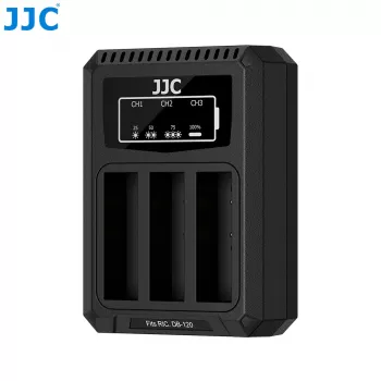 JJC trojni USB polnilnik baterij za Ricoh DB-120 (3 reže) - DCH-DB120TC