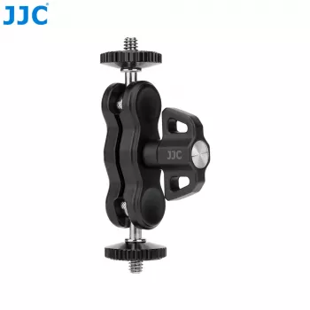 JJC MFC-B gibljiva roka z gosjim vratom in objemko za monitor osvetlitev, 2x vijak 1/4 palca, črna