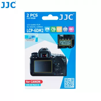 JJC 2x zaščitna folija za LCD zaslon + zaščitna folija za zgornji LCD za Canon 6D Mark II