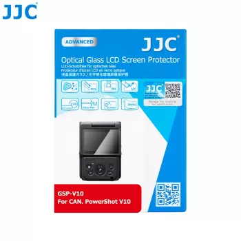 JJC zaščitna folija iz kaljenega stekla za zaslon za Canon PowerShot V10 (GSP-V10)
