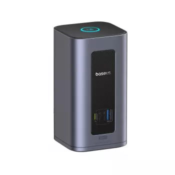 Baseus Nomos NU1 Air Spacemate 12-v-1 priklopna postaja USB-C, 2x HDMI 4K@60Hz, 2x DP 4K@60Hz, 2x USB-C, 2x USB-A 5Gbps, 2x USB-A 2.0, RJ45 Gigabit Ethernet, siva