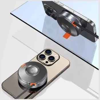 AWEI W27 3-v-1 brezžična polnilna postaja 15W hitro polnjenje s kablom USB-C črna