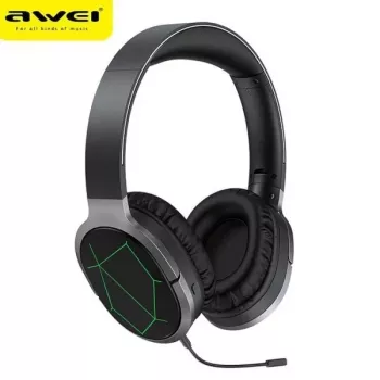 AWEI A799BL slušalke za igranje Bluetooth z mikrofonom, čez ušesa, črne