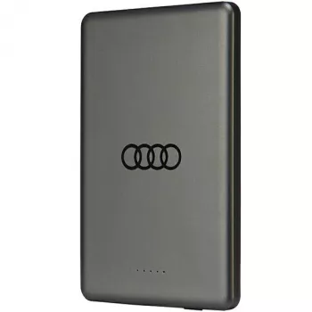 AUDI powerbank indukcijski 15W 5000mAh siv veliki logotip MagSafe AU-MWPB5000-GT/D1-GY